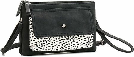 Ook-Leuk schoudertasje/ clutch Chicago -black white