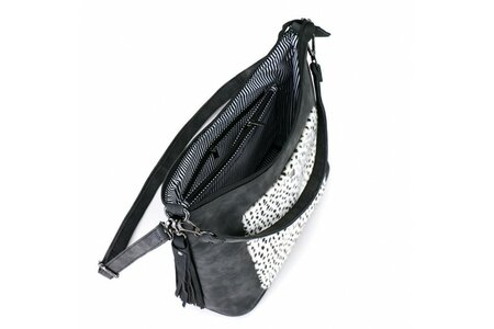 Ook-Leuk handtas Las Palmas - black white
