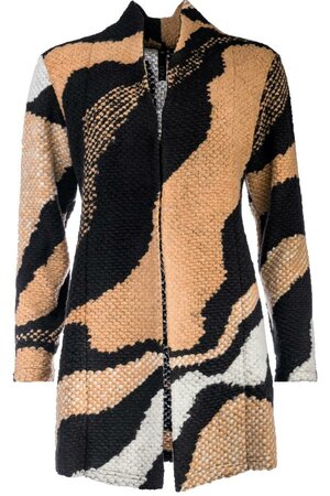 NED CELINE LONG LS JACQUARD SAND
