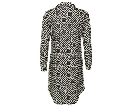 224 Zoso Printed splendour dress Scotty - Black oatmeal