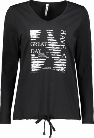 Zoso 224 Blake - t-shirt with print - black off white