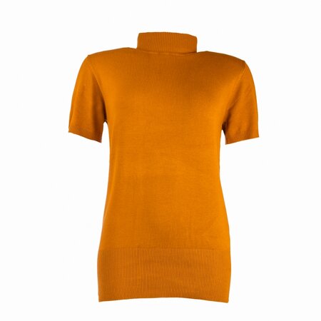 NED Gebreide Top - Mayra 1/2 SS leather brown