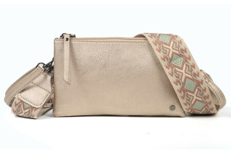 Ook-Leuk Castel - champagne crossbody/ schoudertasje