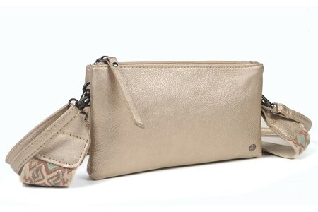 Ook-Leuk Castel - champagne crossbody/ schoudertasje