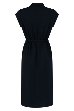 231 Zoso Mason crepe fabric dress- navy
