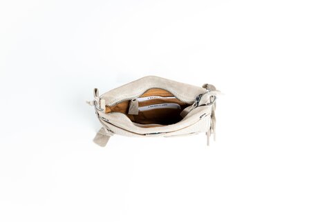 Bag2Bag - Dames clutch / schoudertas Venda Suede Grey/Sand