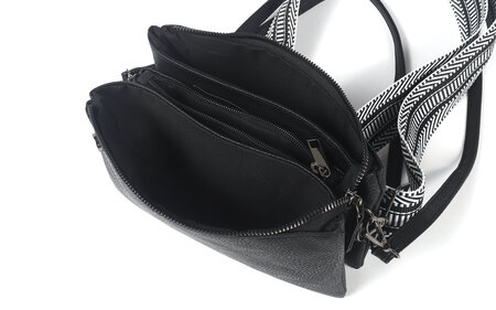 Ook-Leuk crossbody/ schoudertasje New York - black
