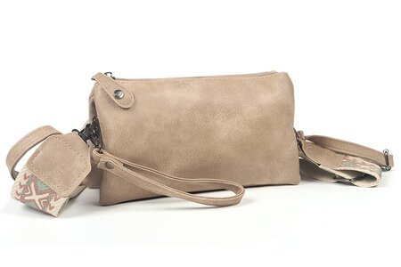 Ook-Leuk Naturel New York - Toronto crossbody/ schoudertasje