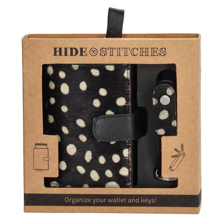 Hide & Stitches Kaarthouder - Portemonnee Cheetah Black-White
