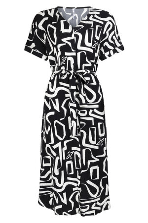 232 Zoso fantasy fabric dress Roxy - black / white