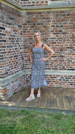 Zoso 233 Belize jurk sand / navy