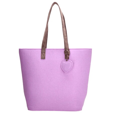 Beagles Vilt Shopper Lila