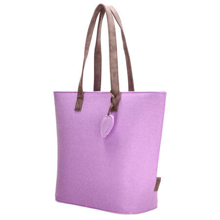 Beagles Vilt Shopper Lila