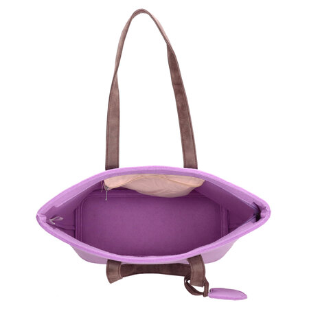Beagles Vilt Shopper Lila