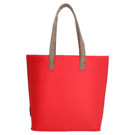 Beagles Vilt Shopper Rood