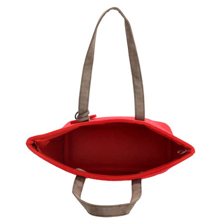 Beagles Vilt Shopper Rood