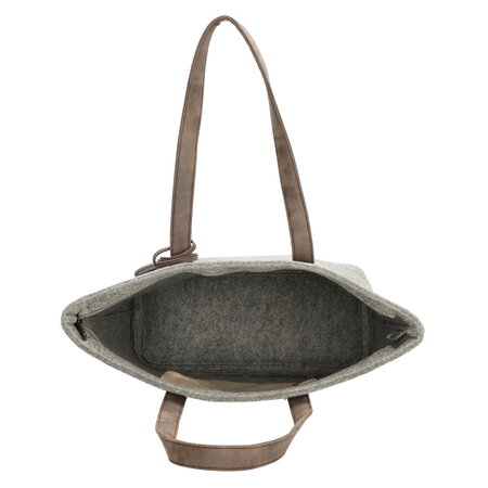 Beagles Vilt Shopper Grijs