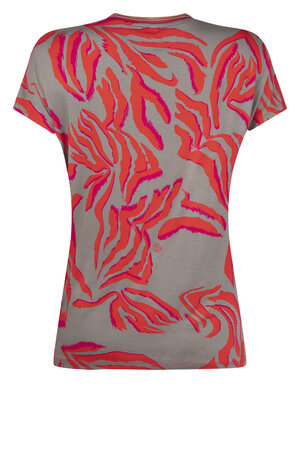 Zoso 233 Megan fancy top met tricotband - sand orange