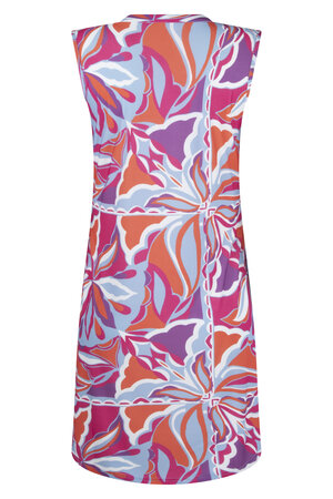 Zoso 233 Larissa splendour printed jurk - fuchsia blue