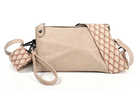 Ook-Leuk crossbody/ schoudertasje New York new - taupe