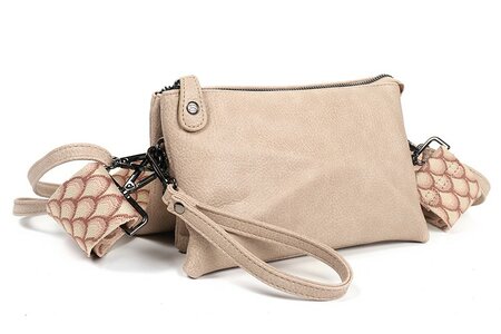 Ook-Leuk crossbody/ schoudertasje New York new - taupe