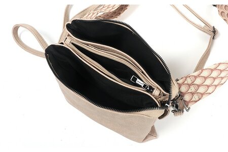 Ook-Leuk crossbody/ schoudertasje New York new - taupe