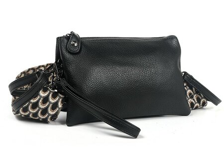 Ook-Leuk crossbody/ schoudertasje New York new - black