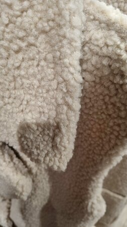Gilet lang teddy beige