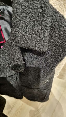 Gilet lang teddy zwart