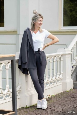 Daelin travelstof broek Faye - Anthracite