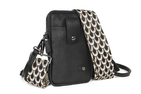 Ook-Leuk telefoontasje Oviedo new black - zwart