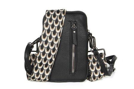 Ook-Leuk telefoontasje Oviedo new black - zwart