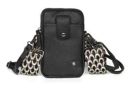 Ook-Leuk telefoontasje Oviedo new black - zwart
