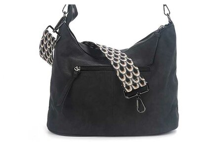 Ook-Leuk handtas / schoudertas Palma black - zwart