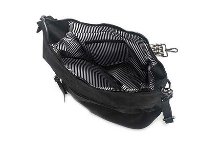 Ook-Leuk handtas / schoudertas Palma black - zwart