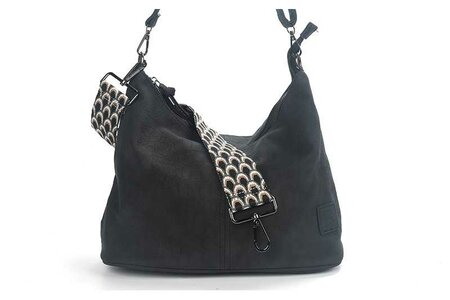 Ook-Leuk handtas / schoudertas Palma black - zwart