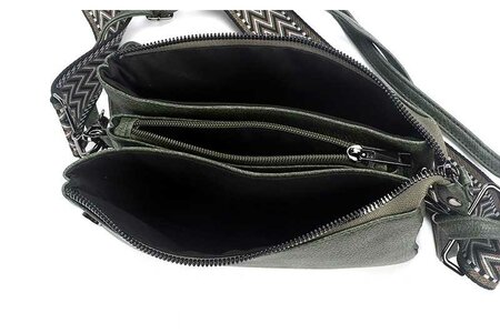 Ook-Leuk schoudertasje New York new - dark green