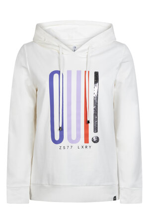 Zoso 234 Peggy Hoody with print - off white multi