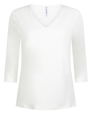 Zoso 234 Lyan Luxury v neck shirt - off-white