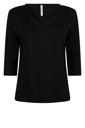 Zoso 234 Lyan Luxury v neck shirt - black
