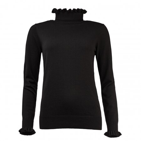 NED coltrui - Ruffle LS Brei Black 23W1-U106-16