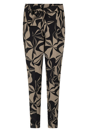 Zoso 234 Francis Printed travel pant - taupe/black