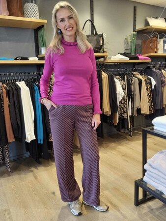 NED Nino Graphic Blocks Jaquard sweat broek - Violet Tulle