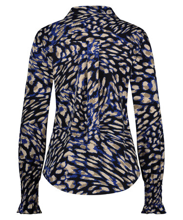Lady Day blouse travel Becky Blue leopard - M30.398.1503
