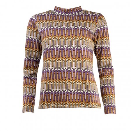 NED Top Milans Plain LS Colored Retro Curl Jaquard 23W2-RP024-02