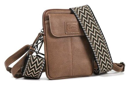 Ook-Leuk telefoontasje Groet new - dark camel
