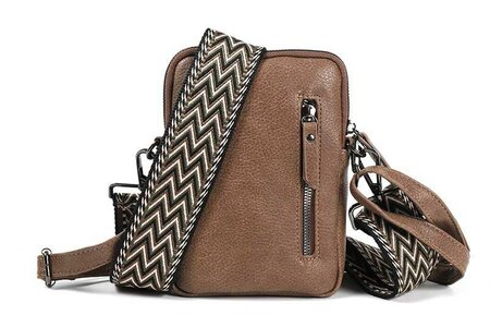 Ook-Leuk telefoontasje Groet new - dark camel