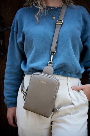 Bag2Bag crossbody tas Bodo - Taupe