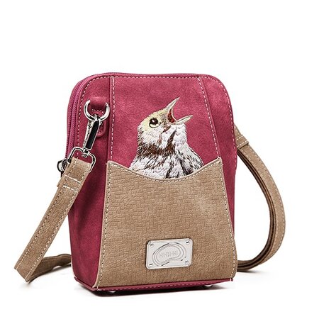 Hi-di-Hi little Paradise - schoudertas - crossbody - cerise/beige LP09