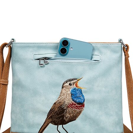 Hi-di-Hi Appetizer - schoudertas - crossbody - l.blue/cognac